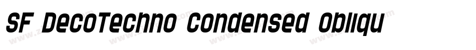 SF DecoTechno Condensed Oblique字体转换